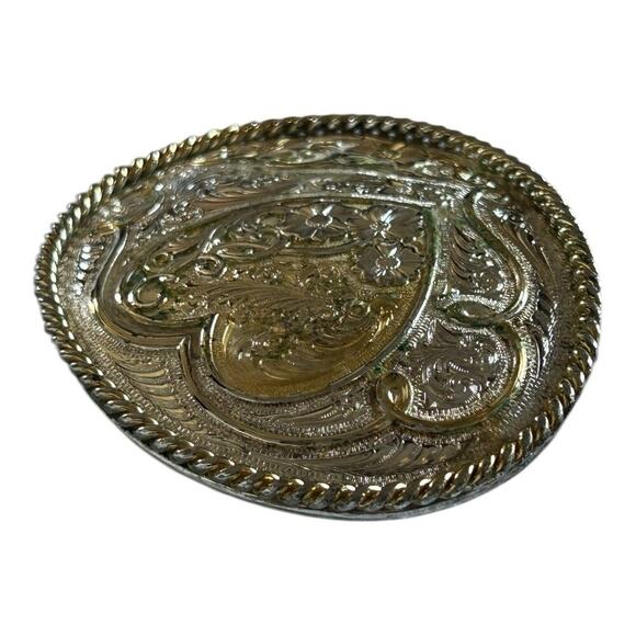 Vintage Montana Silversmiths Floral Heart Flowers Belt Buckle Girls Teen Cowgirl main image 11